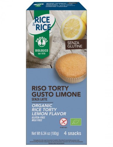 Rice&Rice Bio, gluténmentes sütemény citrommal 180 g