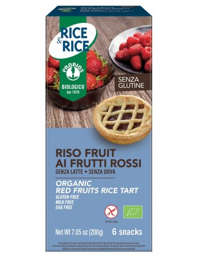 Rice&Rice Bio, gluténmentes tart gyümölccsel 200 g