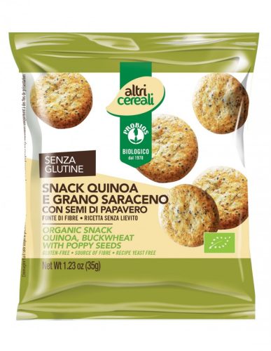 Altri Cereali Bio, gluténmentes snack quinoával és hajdinával 35 g