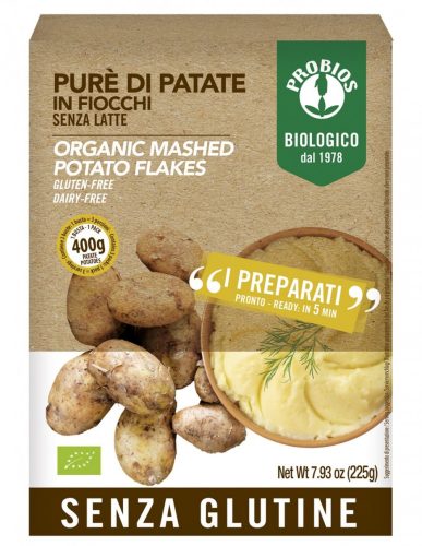 Probios Bio, vegán, gluténmentes burgonyapüré alap 225 g