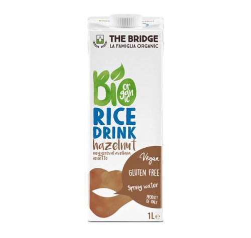 The Bridge Bio, vegán, gluténmentes mogyorós rizsital 1 liter