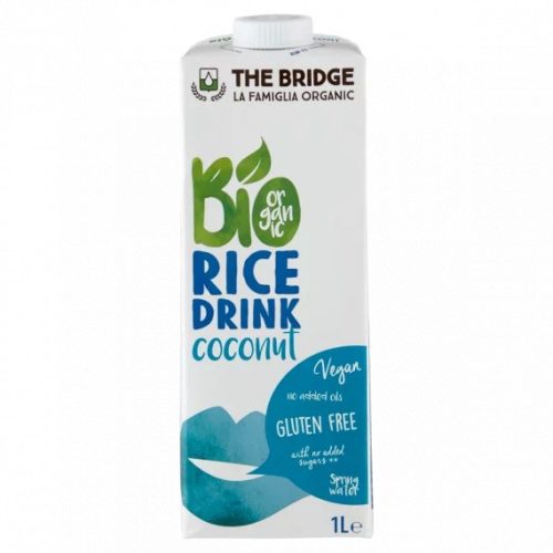 The Bridge Bio, vegán, gluténmentes kókuszos rizsital 1 liter