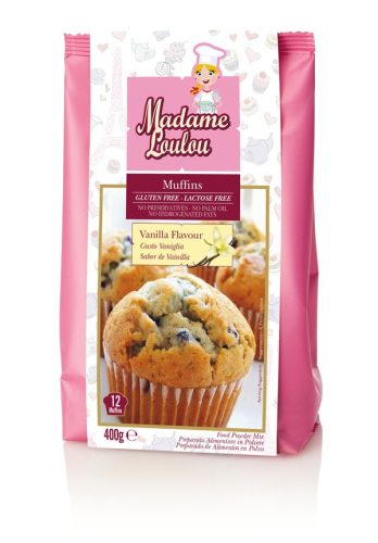 Madam Loulou vegán, gluténmentes vanília ízű muffin porkeverék 400 g