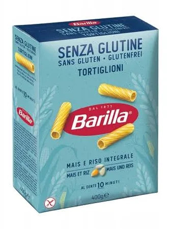Barilla gluténmentes tortiglioni cső tészta 400 g