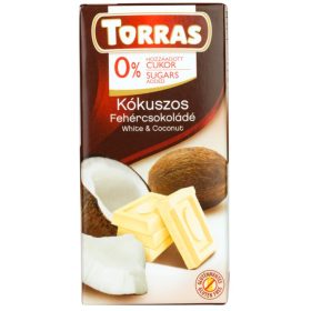   Torras Kókuszos fehércsokoládé hozzáadott cukor nélkül 75 g