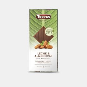   Torras Stevia Mandulás tejcsokoládé hozzáadott cukor nélkül 125 g