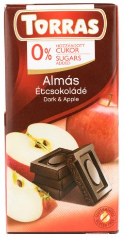 Torras Almás étcsokoládé hozzáadott cukor nélkül 75 g
