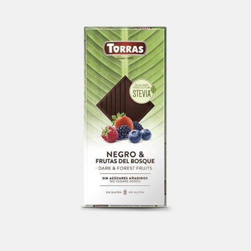 Torras Stevia erdei gyümölcsös étcsokoládé hozzáadott cukor nélkül 125 g