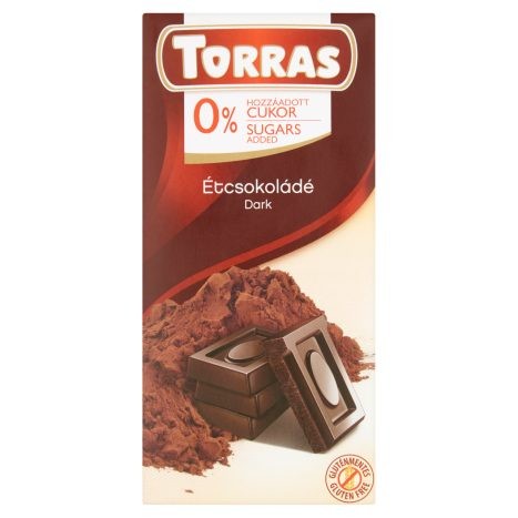 Torras Étcsokoládé hozzáadott cukor nélkül 75 g