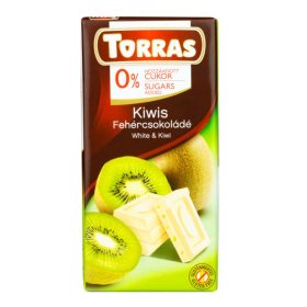   Torras Kiwis Fehércsokoládé hozzáadott cukor nélkül 75 g