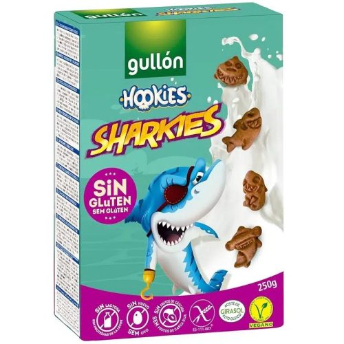 Gullón Hookies Sharkies - gluténmentes reggeliző keksz 250 g