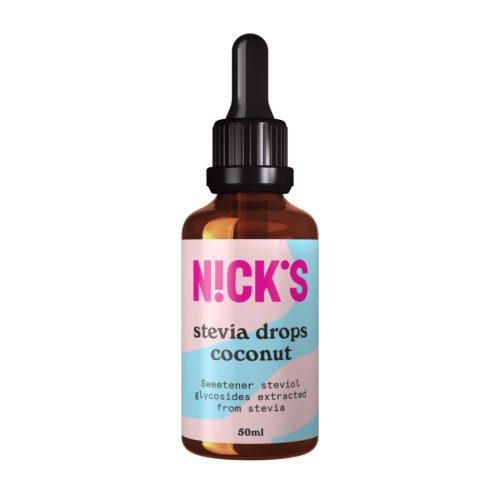 Nick's vegán, glutén-és hozzáadott cukormentes kókuszos stevia csepp 50 g