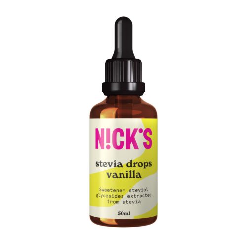 Nick's vegán, glutén-és hozzáadott cukormentes vaníliás stevia csepp 50 g