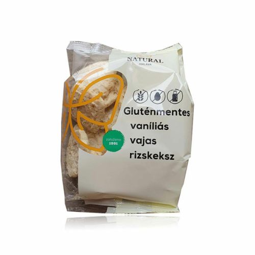 Natural gluténmentes vaníliás-vajas rizskeksz 100 g