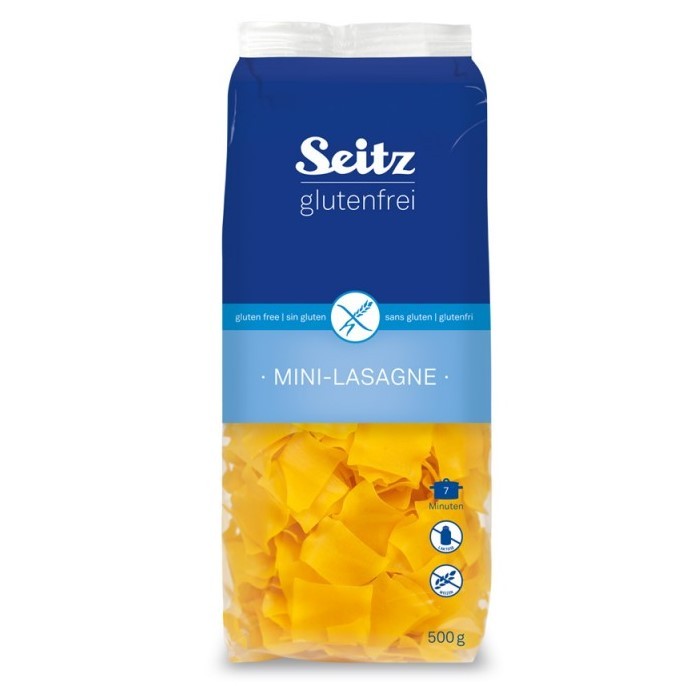 Seitz vegán, gluténmentes mini lasagne tészta 500 g
