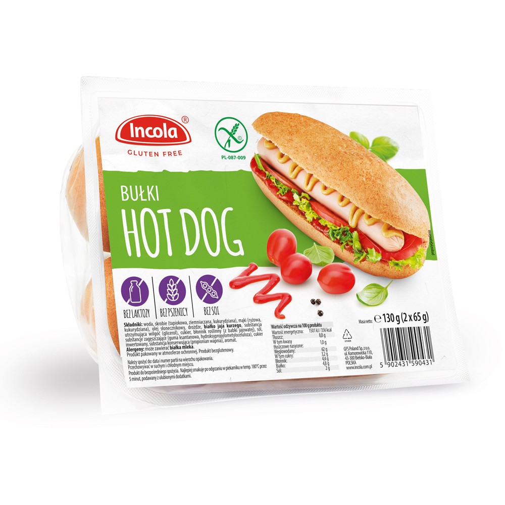 Incola gluténmentes hot-dog kifli 130 g