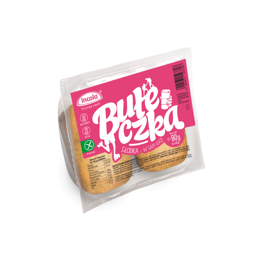 Incola gluténmentes édes zsemle 80 g