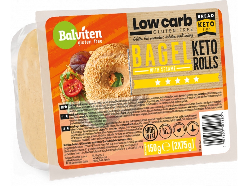 Balviten gluténmentes Low Carb bagel 150 g