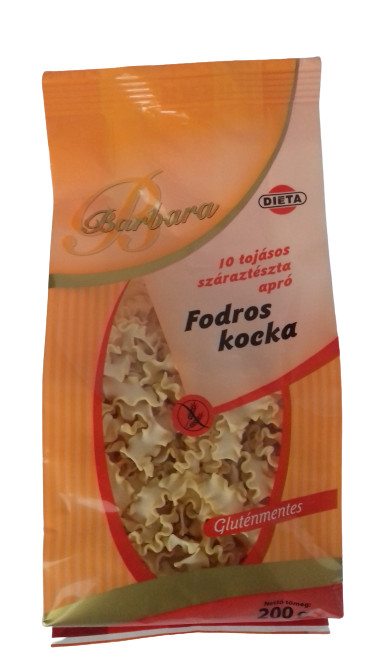 Barbara gluténmentes fodros kocka tészta 200 g