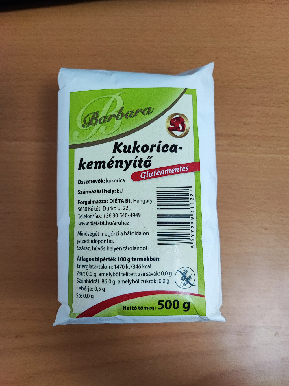 Barbara gluténmentes Kukoricakeményítő 500 g