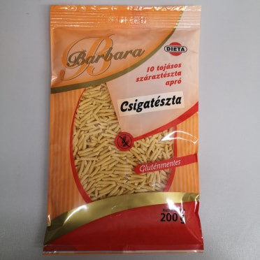 Barbara gluténmentes csigatészta 200 g