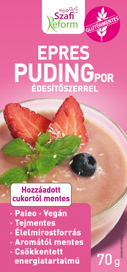 Szafi Reform epres pudingpor édesítőszerrel 70 g