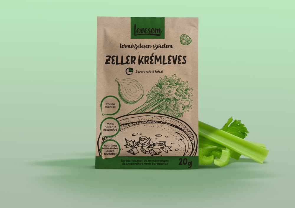 Levesem gluténmentes zellerkrémleves 20 g