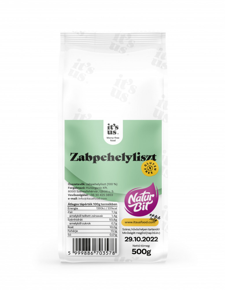 Naturbit gluténmentes zabpehelyliszt 500 g
