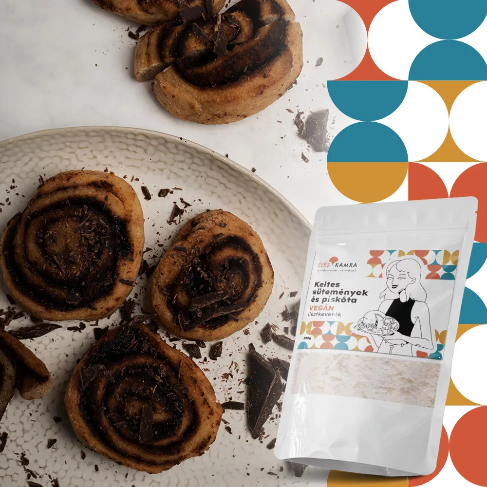 Éléskamra vegán, gluténmentes kelt sütik és piskóta lisztkeverék 500 g