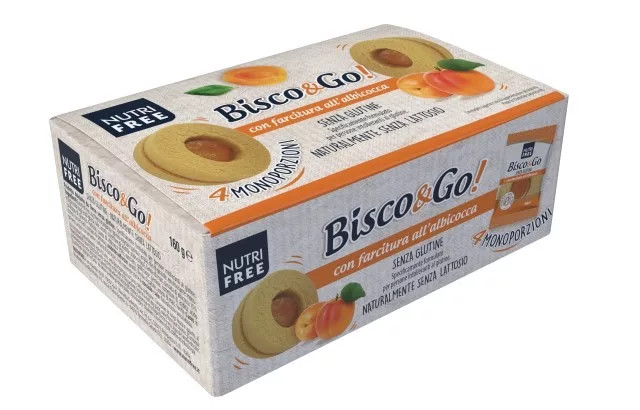 Nutri Free Bisco&Go gluténmentes kajszibarack lekvárral töltött linzer 160 g