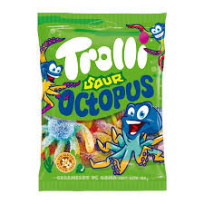 Trolli gluténmentes Savanyú polip gumicukor 100 g