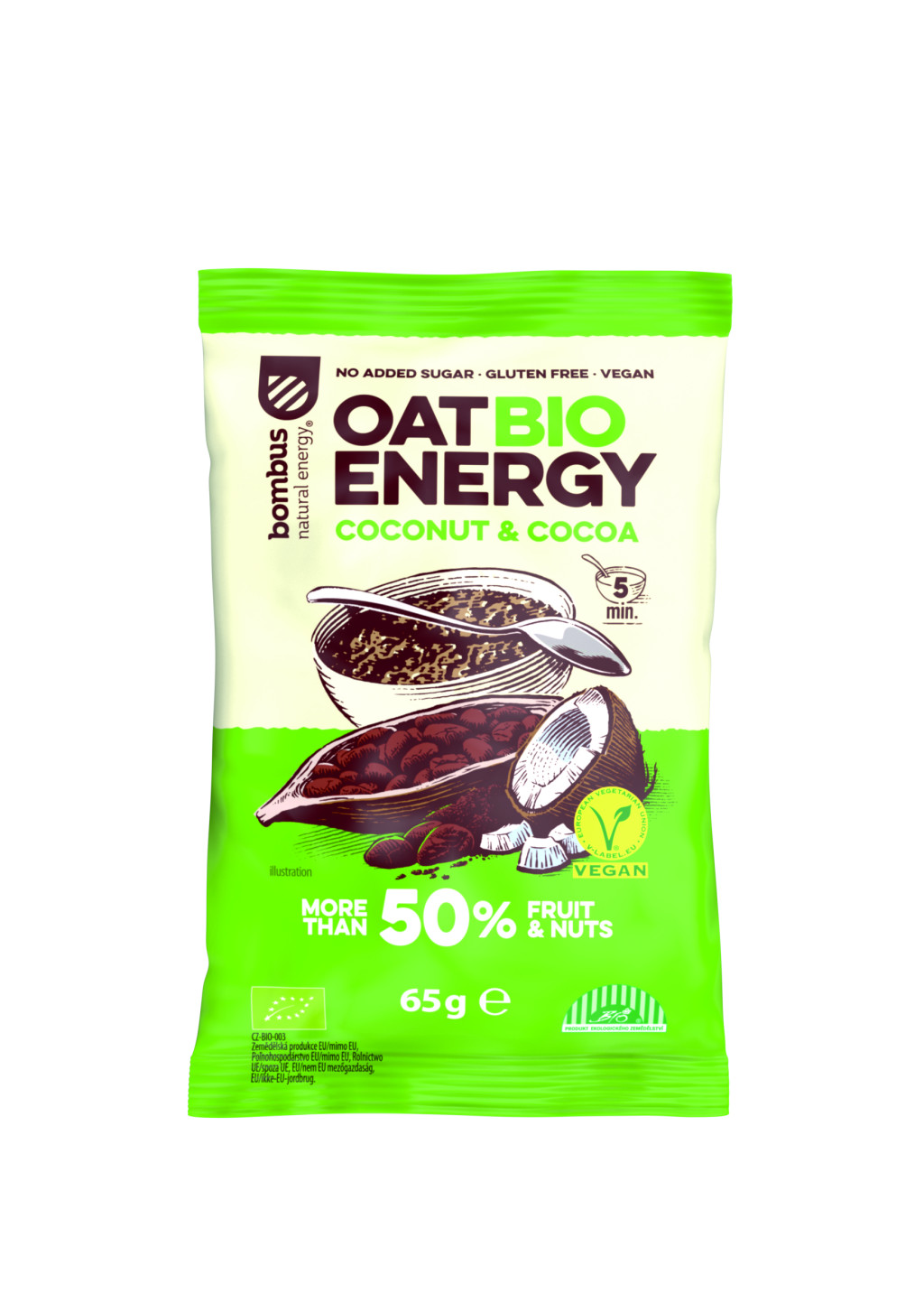 Bombus Oat BIO E. zabkása kókusz és kakaó 65 g