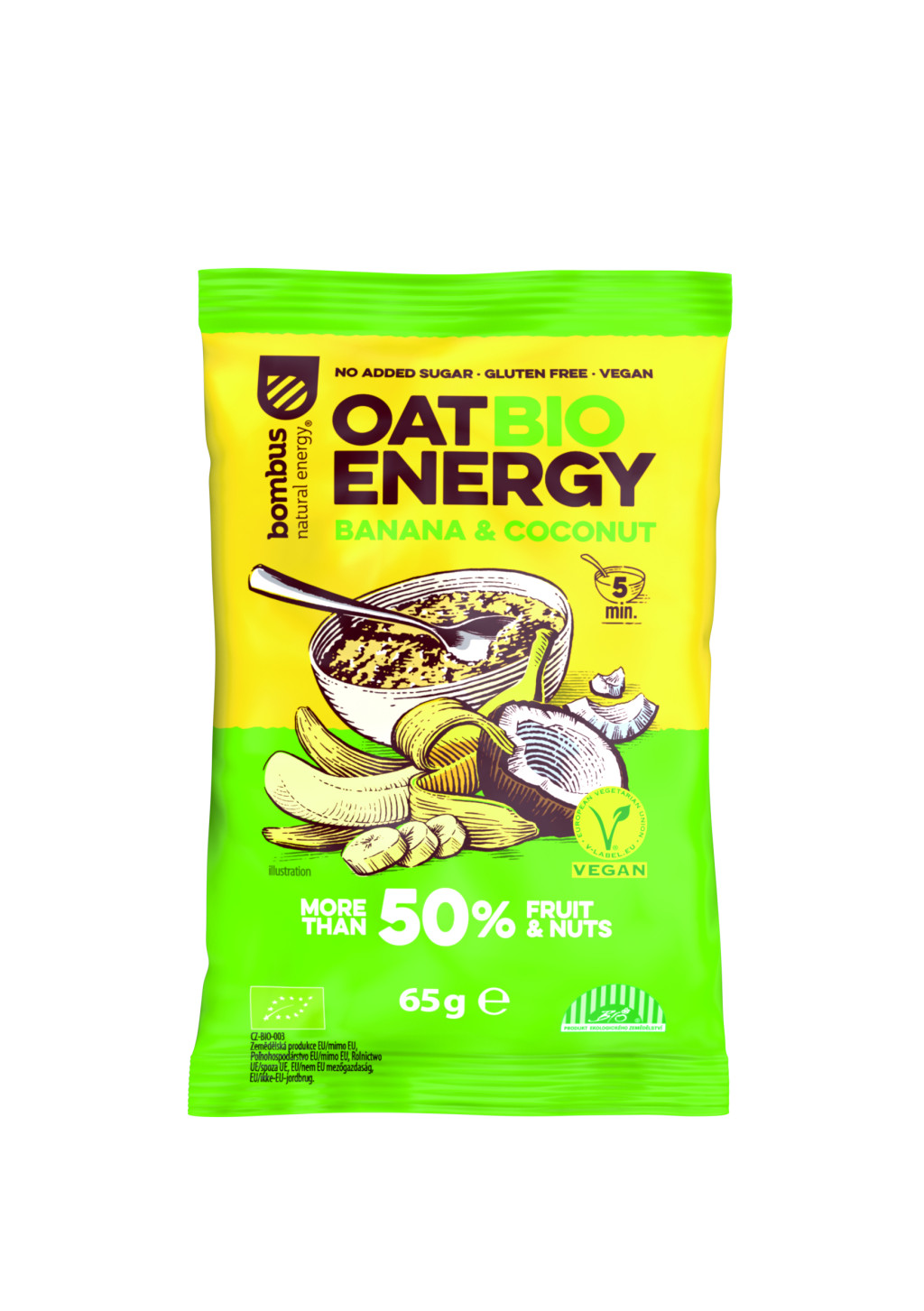Bombus Oat BIO E. zabkása banán és kókusz 65 g